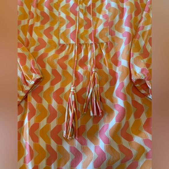 Tyler Böe SILK Chevron Patterned Blouse - Picture 7 of 12